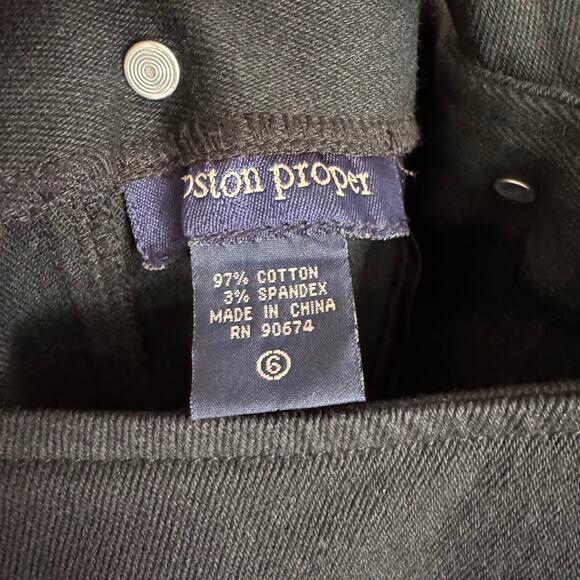 Boston Proper Black Denim Stretch Tank Dress Size 6 - Picture 2 of 4